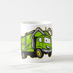 Tasse von grünen Lkw