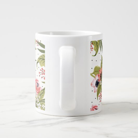 Tasse von handgemalten Blumenpfropfen (Rückseite)