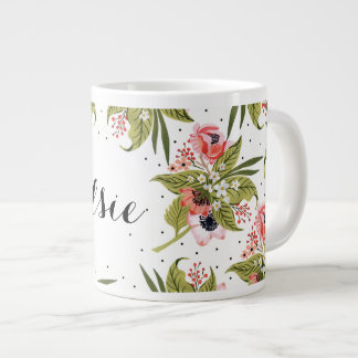 Tasse von handgemalten Blumenpfropfen