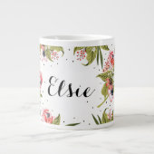 Tasse von handgemalten Blumenpfropfen (Vorderseite)