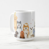 Tasse von Haustieren, Hunden und Katzen (Vorderseite Links)