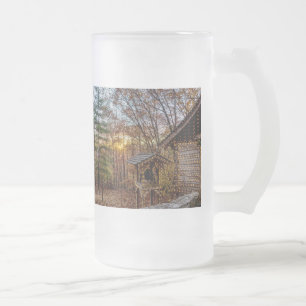 Tasse von Herbst-Woods-Sonnenuntergang Mattiertes