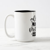 Tasse von Kaffee und Mutterschaft (Links)