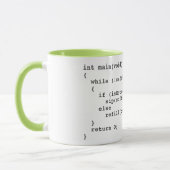 Tasse von Kaffeecode für Softwareentwickler (Links)