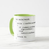 Tasse von Kaffeecode für Softwareentwickler (Vorderseite Links)