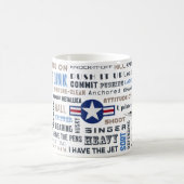 Tasse von Kampfpiloten mit Pilotengesprächen und F (Mittel)