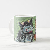 Tasse von Katzen- und Dog-Robotern (Vorderseite Links)