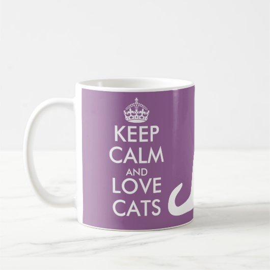 Tasse von Katzen und Lieben behalten (Links)