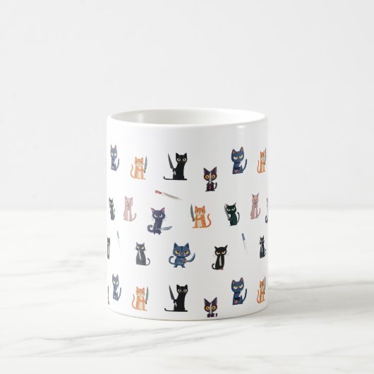 Tasse von Katzen und Messern (Mittel)