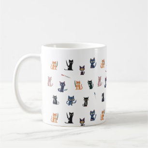 Tasse von Katzen und Messern