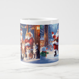 Tasse von Katzen und Weihnachtsvorlagen