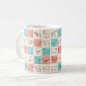 Tasse von Landtieren - Niedliche und rustikale Bau (Vorderseite Links)