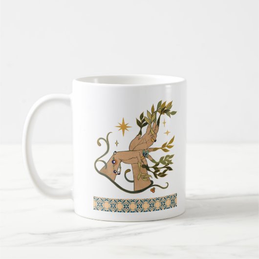 Tasse von leafy Hand Design (Links)