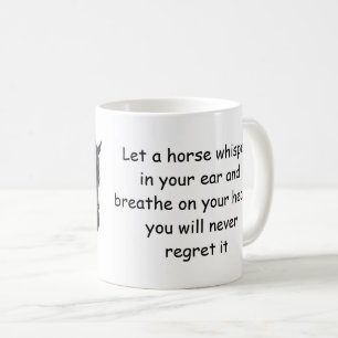 Tasse von Mann mit Pferdeschlittenkaffee