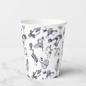 Tasse von Märchenvögeln Pappbecher (Rückseite)