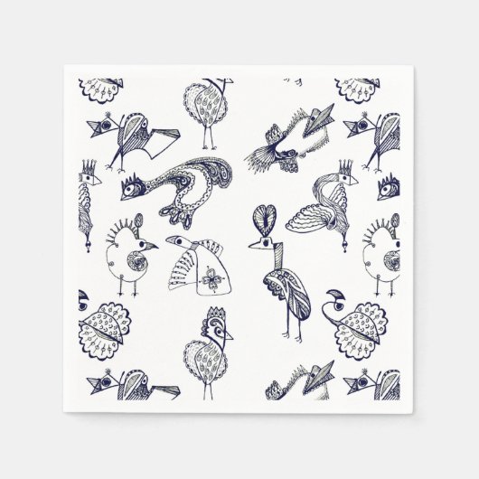 Tasse von Märchenvögeln Serviette (Vorderseite)