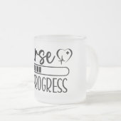 Tasse von Mattiertem Glas in Progress (VorderseiteRechts)