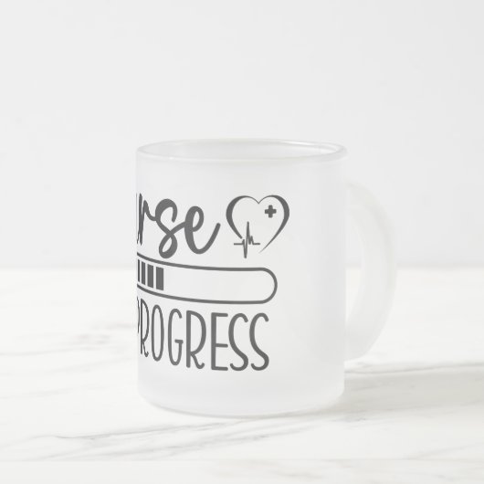 Tasse von Mattiertem Glas in Progress (VorderseiteRechts)