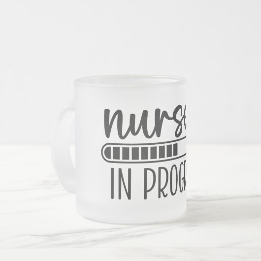 Tasse von Mattiertem Glas in Progress (Vorderseite Links)