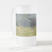 Tasse von Mattiertem Glass-Bier für Doppelrinder (Vorderseite Links)