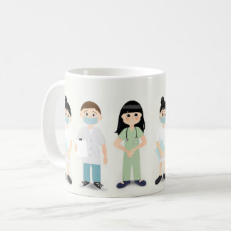 Tasse von medizinischem Heros mit Krankenschwester