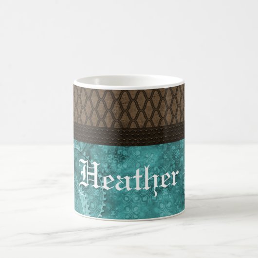 Tasse von Metallgetriebe, Aquamarin (Mittel)