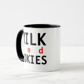 Tasse von Milch und Cookies (Vorderseite Links)
