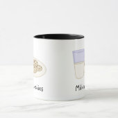 Tasse von Milch und Cookies (Zentrum)
