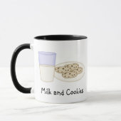 Tasse von Milch und Cookies (Links)