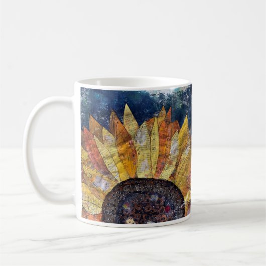 Tasse von Mischmediensonnenblumen (Links)