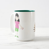 Tasse von niedlichen Cartoon (Vorderseite Links)