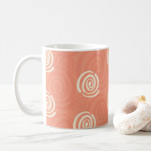 Tasse von Peach und Creme Wirbel (Mit Donut)