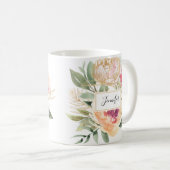 Tasse von Peony and Gold Foil Bloms (VorderseiteRechts)