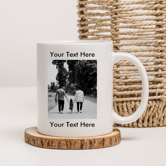 Tasse von personalisiertem Foto mit Text