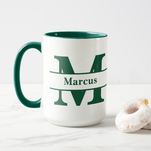 Tasse von personalisierten Buchstaben und Namen (Mit Donut)