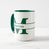 Tasse von personalisierten Buchstaben und Namen (Vorderseite Links)