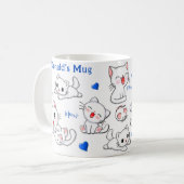Tasse von personalisierten Niedlichen Katzen- und (Vorderseite Links)
