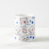 Tasse von personalisierten Niedlichen Katzen- und  (Mittel)