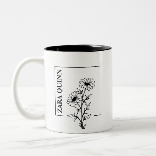 Tasse von personalisierten und Wildblumen (Links)