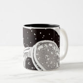 Tasse von Pfannkuchen und Gabel (VorderseiteRechts)