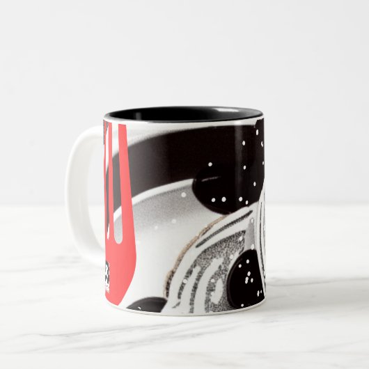 Tasse von Pfannkuchen und Gabel (Vorderseite Links)