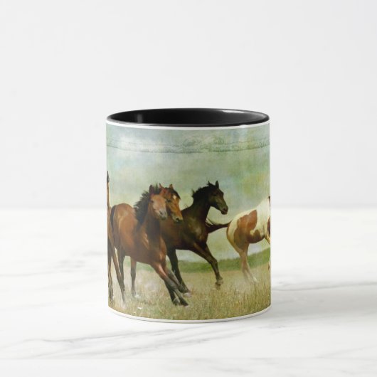 Tasse von Pferden, Reitfreunde (Zentrum)