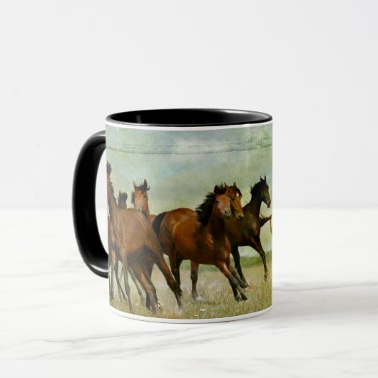 Tasse von Pferden, Reitfreunde (Vorderseite Links)