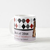 Tasse von Preppy Raute Abschluss (graues Schema) (Vorderseite Links)
