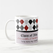 Tasse von Preppy Raute Abschluss (graues Schema) (Links)