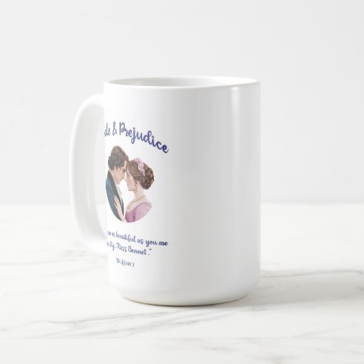 Tasse von Pride & Prejudice (Vorderseite Links)