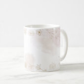 Tasse von Rosa und Goldfloral (VorderseiteRechts)