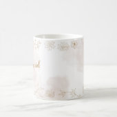 Tasse von Rosa und Goldfloral (Mittel)