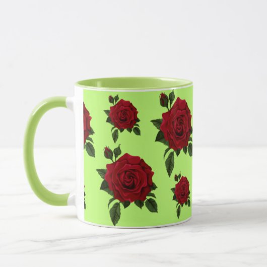Tasse von rote Rosen (Links)