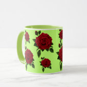 Tasse von rote Rosen (Vorderseite Links)